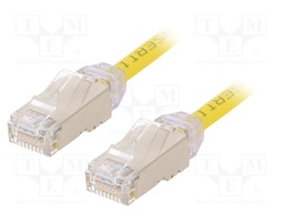 Patch cord; F/UTP,TX6A-28™; 6a; solid; Cu; LSZH; yellow; Len: 1m