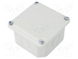 Enclosure: multipurpose; X: 85mm; Y: 85mm; Z: 49mm; steel; light grey