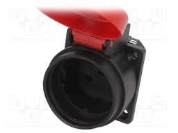 Connector: AC supply; socket; 2P+PE; 250VAC; 16A; black,red; PIN: 3