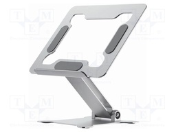 Stand; 5kg; 15.6"; silver; aluminium; 240x215x60mm; laptop