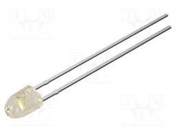 LED; white warm; 3mm; 8400mcd; 50°; Front: flat; 3000K; tower; THT