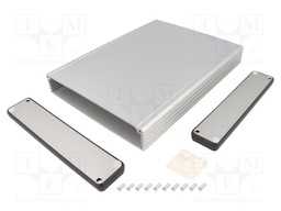 Enclosure: with panel; 1455; X: 165mm; Y: 220mm; Z: 30mm; aluminium