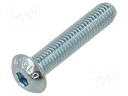 Screw; M5x25; Head: eye; hex key; HEX 3mm; steel; zinc flake coated