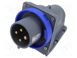 Connector: AC supply 3-phase; socket; male; angled; -25÷40°C; IP67