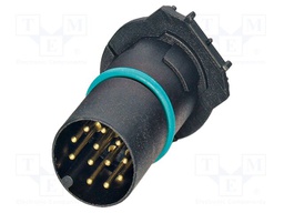 Connector: M12; contact insert; PIN: 12; 30V; straight; THR; A code