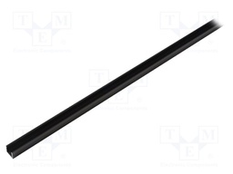 Profiles for LED modules; surface; black; L: 2m; aluminium