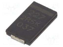 Capacitor: polymer; 220uF; 2.5VDC; Case: W; 2917; ESR: 9mΩ; SMD; ±20%