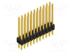 Connector: pin strips; pin header; male; PIN: 22; 1.27mm; THT; 2x11