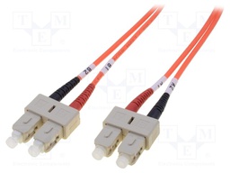 Fiber patch cord; OM2; SC/PC,both sides; 1m; LSZH; orange