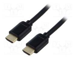 Cable; HDMI 2.0; HDMI plug,both sides; PVC; 0.75m; black; Core: Cu
