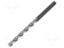 Drill bit; for metal; Ø: 4.5mm; L: 80mm; HSS-CO; Conform to: DIN 338