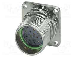 Connector: M23; socket; PIN: 17; crimped; straight; IP68; M23 PRO; 8A