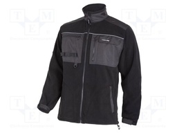 Fleece sweatshirt; Size: XXXL; black; strengthened construction