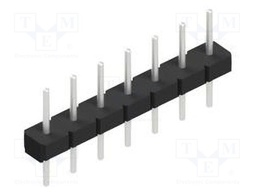 Connector: pin strips; pin header; male; PIN: 7; 2.54mm; THT; 1x7