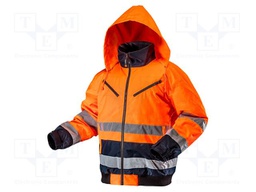 Work jacket; Size: S; orange; VISIBILTY; waterproof,with a hood