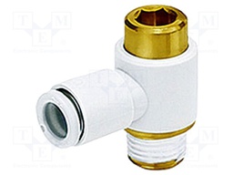 Push-in fitting; threaded,angled 90°; R 1/8"; outside; -1÷10bar
