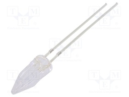 LED; 5mm; blue; 500÷750mcd; 100°; 20mA; 12V; Front: Rocket