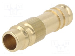 Connector; connector pipe; 0÷35bar; brass; NW 7,2,hose 10mm