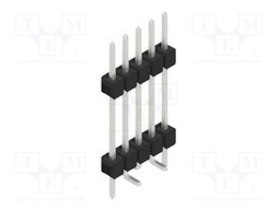 Connector: pin strips; pin header; male; PIN: 5; 2.54mm; SMT; 1x5
