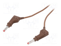 Test lead; silicone; 1m; brown; 32A; Type: with sliding cover