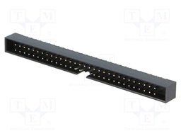Socket; IDC; male; PIN: 60; straight; THT; gold flash; 2mm
