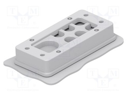 Multigate grommet; light grey; Holes no: 10; -40÷80°C; Entrelec