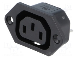 Connector: AC supply; socket; female; 10A; 250VAC; IEC 60320