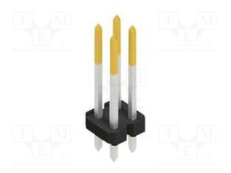 Connector: pin strips; pin header; male; PIN: 4; 2.54mm; THT; 2x2