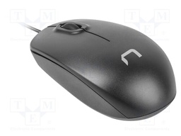 Optical mouse; black; USB A; wired; Features: PnP; 1.8m