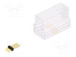 Connector: pin strips; pin header; male; PIN: 4; 1.27mm; SMT; 1x4