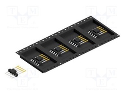 Connector: pin strips; pin header; male; PIN: 5; 2.54mm; SMT; 1x5
