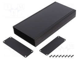 Enclosure: with panel; AKG; X: 105mm; Y: 220mm; Z: 34mm; aluminium