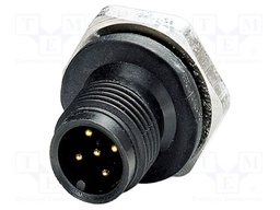 Connector: M12; socket; PIN: 5; male; 60V; straight; IP67; soldering