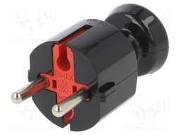 Connector: AC supply; plug; Layout: 2P; Type: round,Uni-Schuko