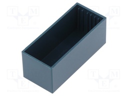 Enclosure: designed for potting; X: 22mm; Y: 52mm; Z: 21mm; black