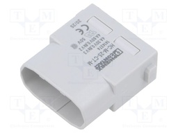 Enclosure for connectors: HDC; size A3; for cable; for latch