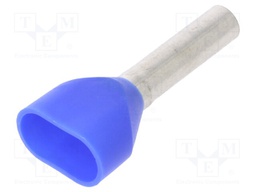 Tip: bootlace ferrule; insulated,double; 2.5mm2; 12mm; tinned
