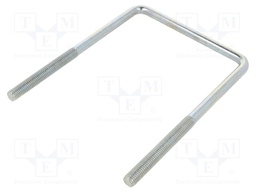 U-bolt; C; steel; zinc; Thread len: 75mm; Int.width: 115mm; H: 170mm