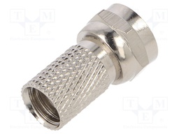 Plug; F; male; straight; RG6; Ømax: 6.5mm; twist-on; for cable