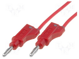Test lead; 2m; red; 12A; 70VDC; Cond.cross sec: 0.75mm2; 33VAC