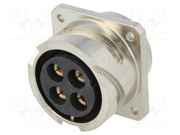 Connector: circular; GCA; socket; female; PIN: 4; with contacts