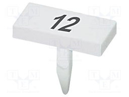 Marker; white; Width: 4mm; Ht: 7.5mm; for labelling by user
