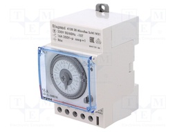 Programmable time switch; 4h÷7days; SPDT; 250VAC/16A; 230VAC