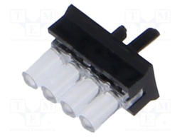 Fiber for LED; round; Ø2mm; No.of mod: 4; Front: convex