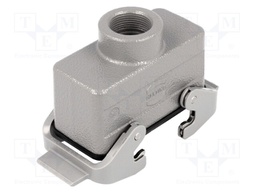 Enclosure: for Han connectors; Han; size 16B; for cable; straight