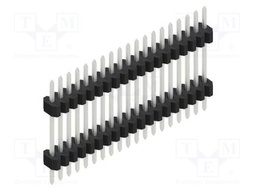 Connector: pin strips; pin header; male; PIN: 19; 1.27mm; THT; 1x19