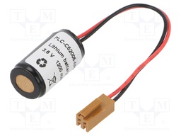 Battery: lithium; 3.6V; 1/2AA,1/2R6; connectors; 1200mAh