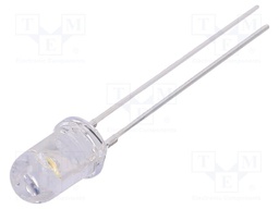 LED; 5mm; white warm; 8400÷10000mcd; 60°; Front: convex; 3000(typ)K