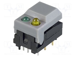 Switch: push-button; Pos: 2; SPDT; 0.012A/24VDC; grey; THT; 5500