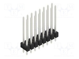 Connector: pin strips; pin header; male; PIN: 16; 2.54mm; THT; 2x8